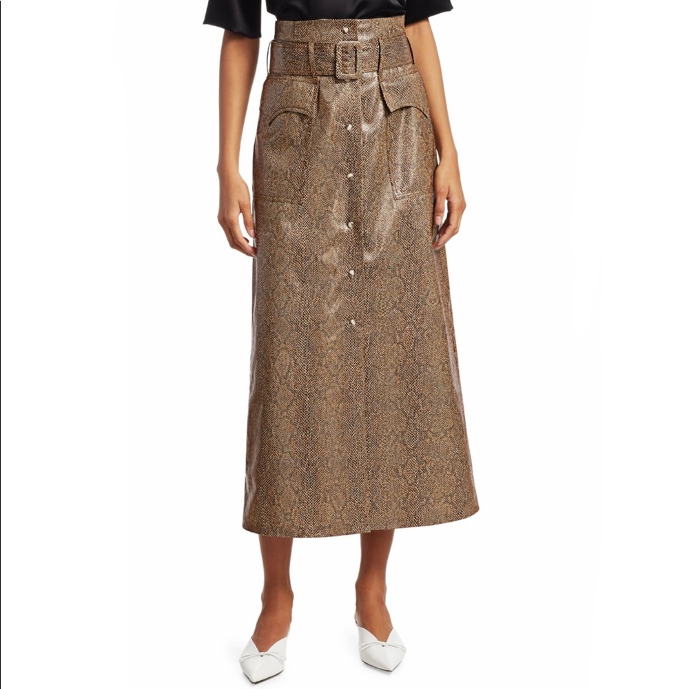 Aarohi Snake Print Midi Skirt